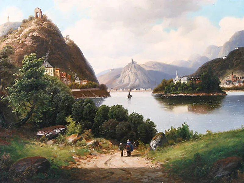 1842-Arnold Forstmann - Nonnenwerth, Rolandseck e Drachenfels - Museo civico di Bonn